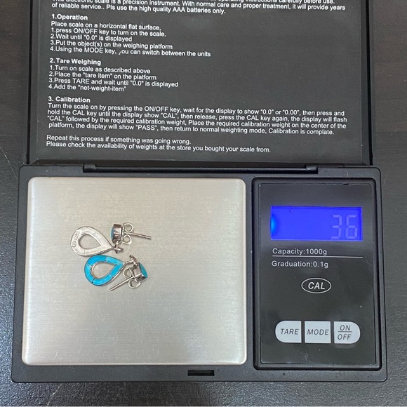 Sterling Silver Turquoise Inlay 16” Necklace and Earrings Set - Picture 10 of 13